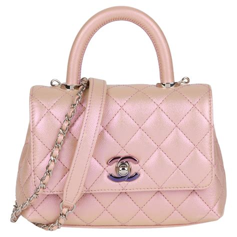 chanel mini iridescent pink